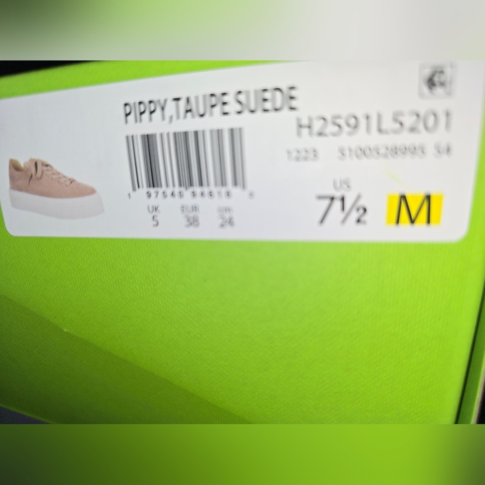 Sam Edelman Pippy Taupe Suede Platform Sneakers – 7.5M – NIB - Picture 13 of 13